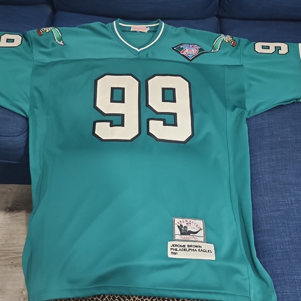 Mitchell & Ness Teal Throwback NFL Jersey